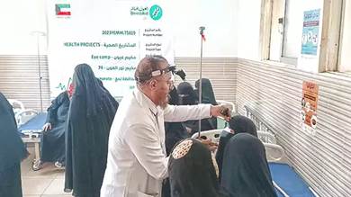 بدعم كويتي مخيم مجاني لعمليات العيون بمستشفى ردفان